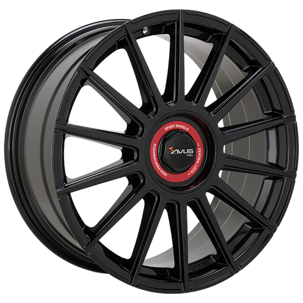 AVUS Racing AC-M09 - Black Red 8,00x18 5x112,00 / 5x120,00 ET30,00