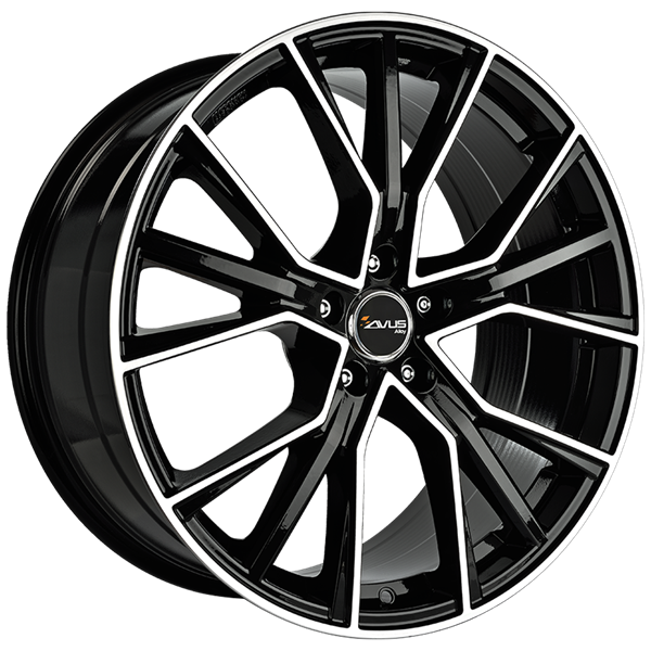 AVUS Racing AF18 - Black Polished 8,00x18 5x100,00 ET35,00
