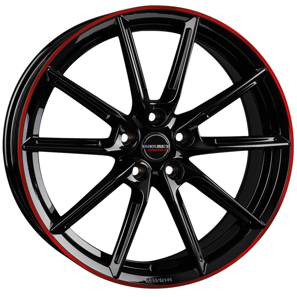 Borbet LX19 black glossy rim red 8,00x19 5x112,00 ET40,00