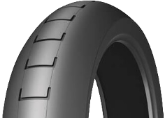 Primer plano de la banda de rodadura Michelin Power SuperMoto 120/75 R16.5 Delanteros TL M/C NHS Soft