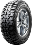 Primer plano de la banda de rodadura Radar Renegade R7 M/T 295/70 R17 121/118 Q OWL, POR