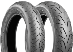 Primer plano de la banda de rodadura Bridgestone Battlecruise H50 130/60 B21 63 H Delanteros TL