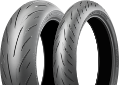 Primer plano de la banda de rodadura Bridgestone Battlax Hypersport S22 180/60ZR17 (75 W) Traseros TL