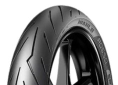 Primer plano de la banda de rodadura Pirelli Diablo Rosso Sport 120/70-17 58 S Delanteros/Traseros TL M/C