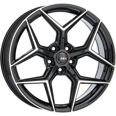 REVATIVO Comet FF Black Polished 7,00x17 5x114,30 ET40,00