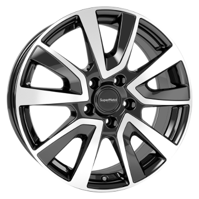 SuperMetal Vault Black polished 6,00x16 5x130,00 ET68,00