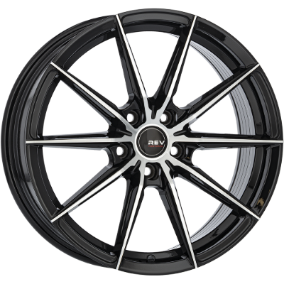 REVATIVO Nova FF Black Polished 8,00x18 5x112,00 ET35,00