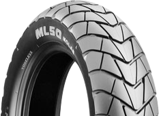 Primer plano de la banda de rodadura Bridgestone ML 50 140/60-13 57 L Delanteros/Traseros TL M/C