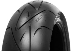 Primer plano de la banda de rodadura Continental ContiSportAttack 180/55ZR17 (73 W) Traseros TL M/C