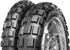 Primer plano de la banda de rodadura Continental TKC 80 Twinduro 150/70 B17 69 Q TL M/C M+S