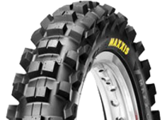 Primer plano de la banda de rodadura Maxxis M7312 Maxxcross SI 80/100-12 41 M Traseros TT NHS
