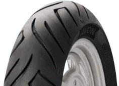 Primer plano de la banda de rodadura Avon AM63 Viper Stryke 80/90-14 40 S Delanteros TL