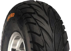 Primer plano de la banda de rodadura Duro DI2019 Scorcher 19x6-10 14 N E