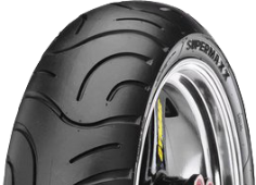 Primer plano de la banda de rodadura Maxxis M6029 120/60-13 55 P TL M/C