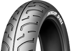 Primer plano de la banda de rodadura Dunlop D451 120/80-16 60 P Traseros TL